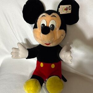 VTG Disney Mickey Mouse Plush - Black, Red, Yellow